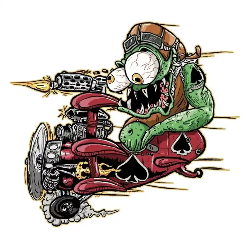 Autocollant / Sticker – LETHAL THREAT Mini Red Baron Monster 6 x 8cm Seulement Aujourd&rsquo;hui