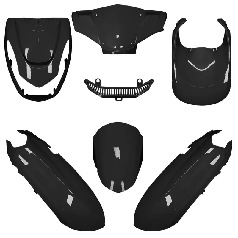 Solde Kit Carénages / Carrosserie Peugeot Kisbee 2T / 4T à partir de 2010 – Noir Brillant 6 pièces