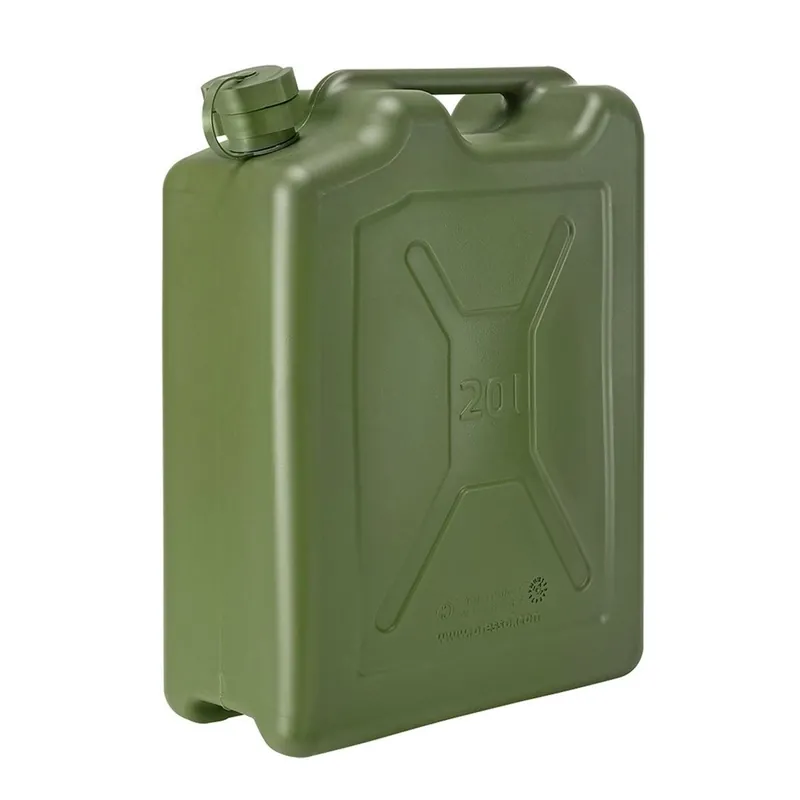 Jerrycan / Bidon Essence 20L Polyéthylène Vert Armée Type US avec bec flexible – Pressol Nouvelle Collection