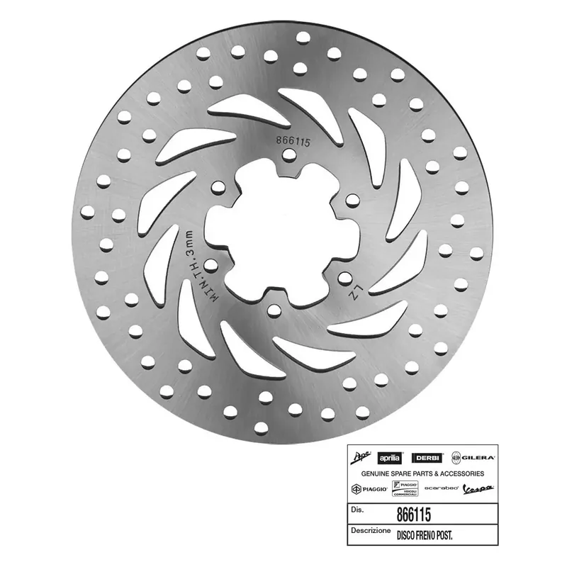 DISQUE DE FREIN ORIGINE PIAGGIO 50 GILERA SMT, RCR 2011//DERBI SENDA SM 2010//APRILIA SX, RX 2011/, 50-125 RS4 2011/ ARRIERE (D2 Prix Cassé
