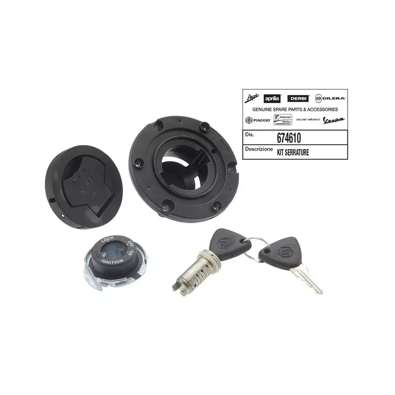 Top Vente Kit serrures et contacteur à clé d'origine Piaggio NRG Power 50cc