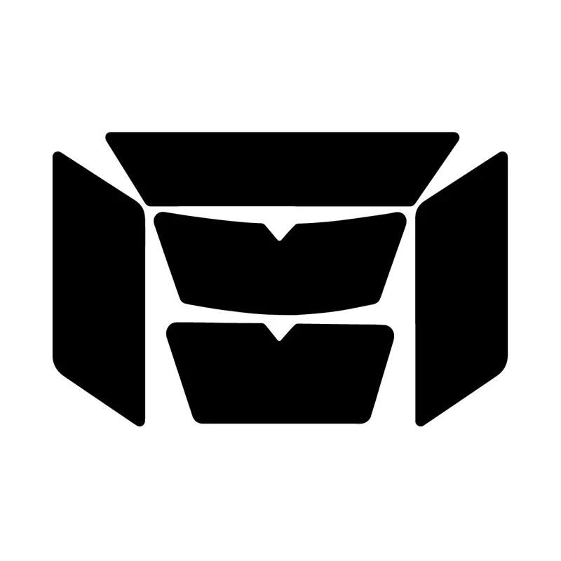 5 STICKERS REFLECHISSANTS REPOSITIONNABLES NOIR Marque