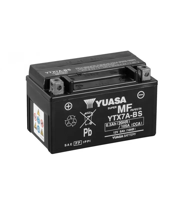 BATTERIE YUASA YTX7A-BS SANS ENTRETIEN L Soldes