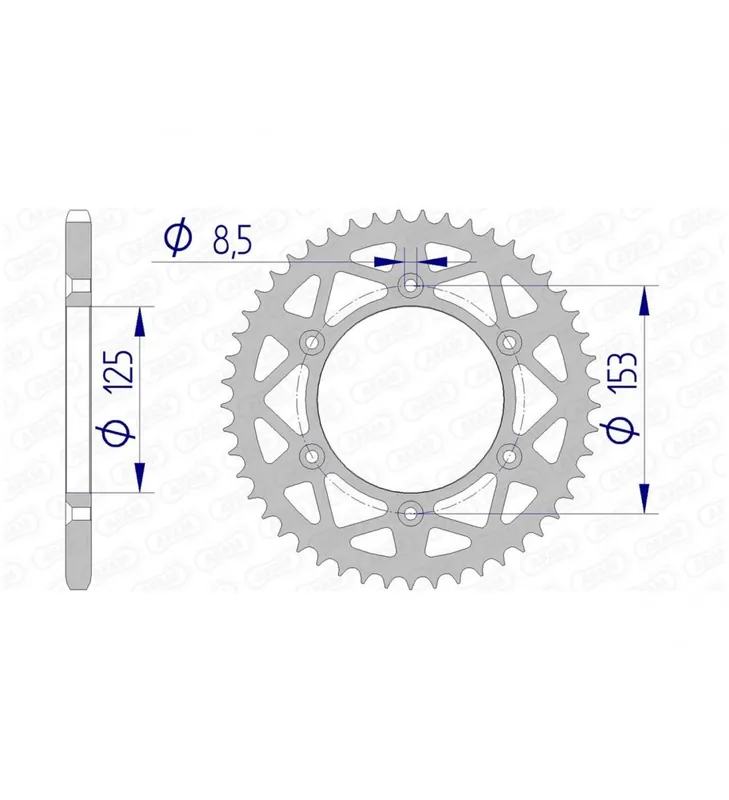 COURONNE AFAM 49 DENTS ALU PAS 520 TYPE Prix Bas
