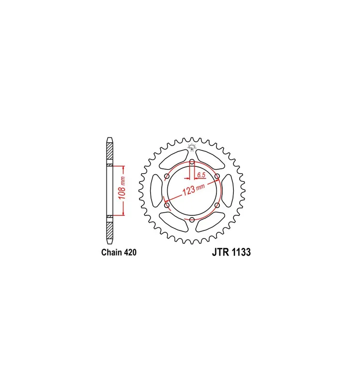 Prix Cassé COURONNE JT ACIER 53 DENTS POUR DERBI GILERA 50