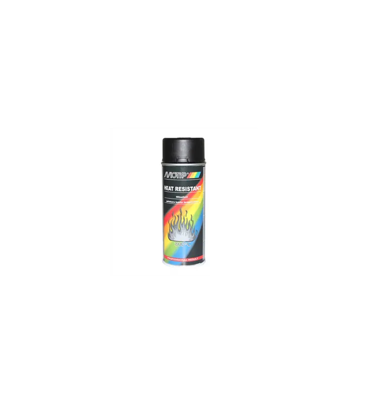 Haute Qualité BOMBE DE PEINTURE MOTIP PRO HAUTE TEMPERATURE NOIR spray