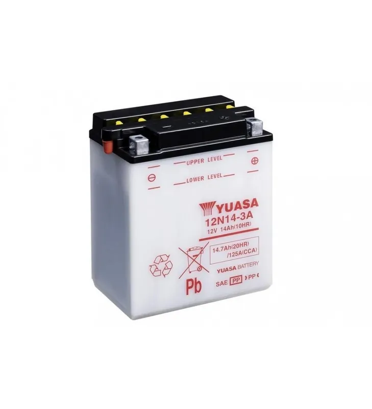 BATTERIE YUASA 12N14-3A CONVENTIONNELLE Vente Directe