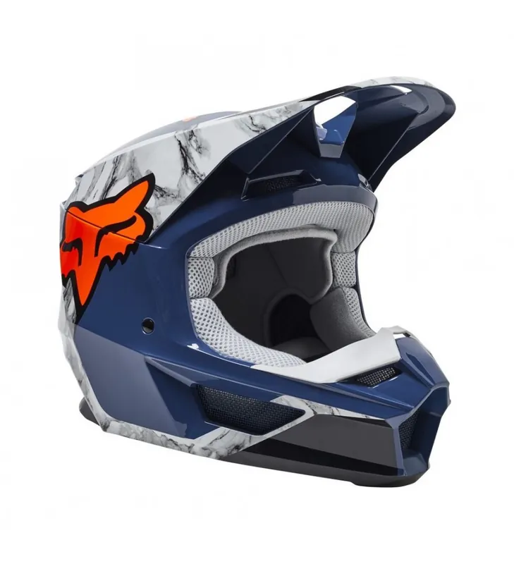 CASQUE FOX V1 KARRERA ECE BLEU NUIT Meilleur Prix