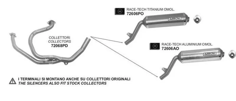Satisfait Ou Remboursé Ligne 2 en 1 Arrow titane pour XLV650 RD10