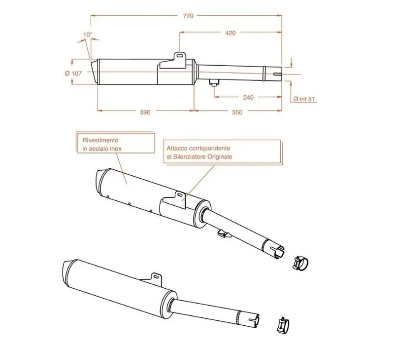 Sito 2 silencieux chromés noir pour GSX600F 88/97 Livraison Express