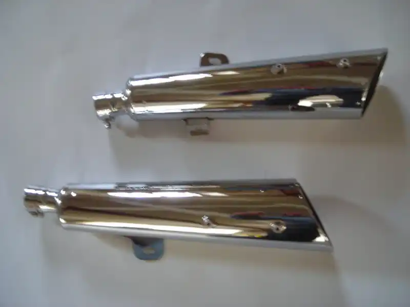 Sito jeu de 2 silencieux chromés pour Kawasaki 450 / 454 Ltd Offre Du Jour