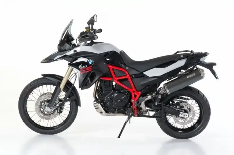 BOS Silencieux inox oval look carbone pour BMW F 800 GS 2008-13 Quantité Limitée