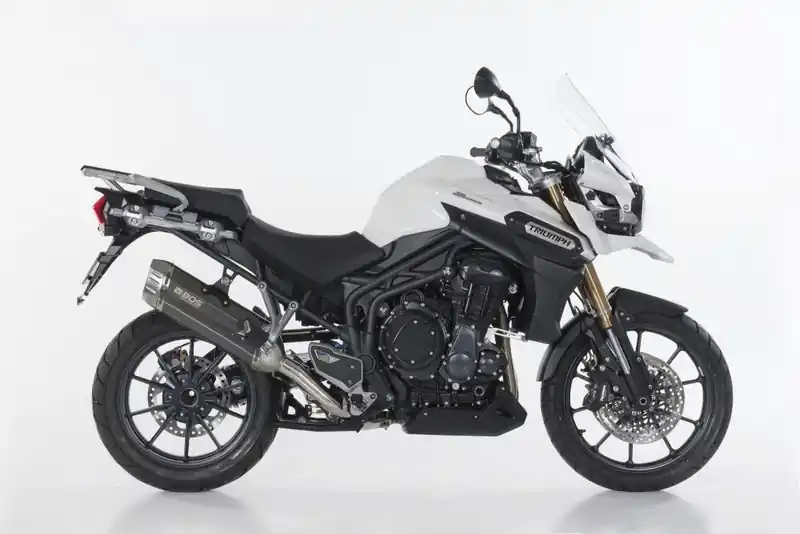 Commande En Gros Bos silencieux DESERTFOX look carbone pour Triumph Tiger Explorer 1200