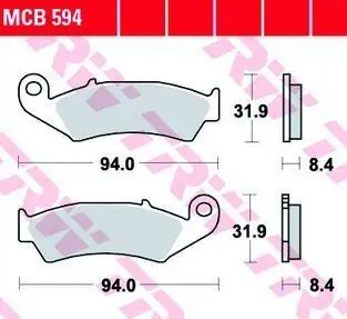 Marque Plaquettes AR pour Cagiva 125 Dakar
