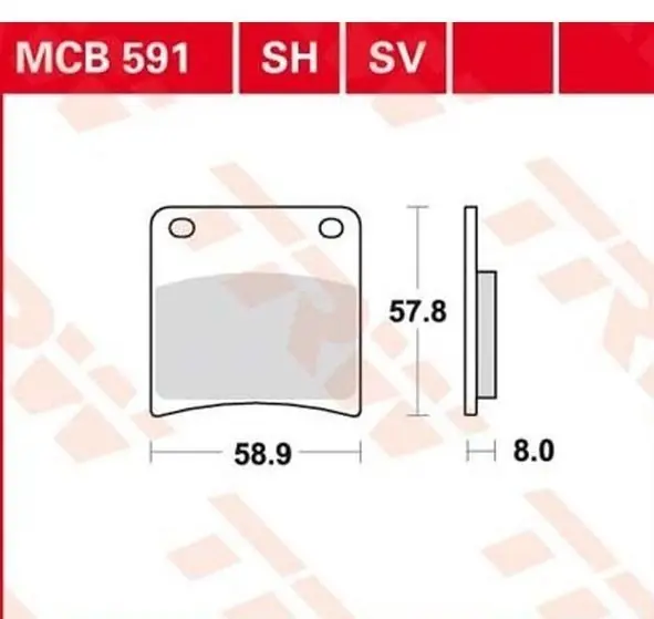 Plaquettes AV pour Suzuki GSX750F 1989-97 Dernière Chance