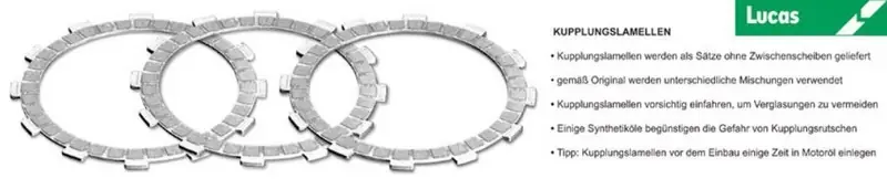 Prix Cassé Jeu de disques garnis d'embrayage LUCAS pour Suzuki DR350 1990-1998