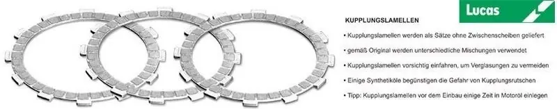Nouvelle Collection Jeu de 3 disques garnis d'embrayage LUCAS pour Suzuki VL125 2002-2008
