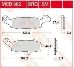 Achat Immédiat Plaquettes AV Gauche pour Kawasaki VN900 2006-2009