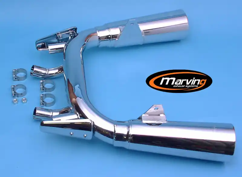 Marving 2 silencieux acier chromé pour VMax 86/2003 Affaire À Saisir