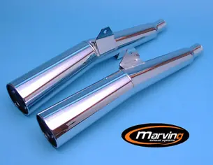 Top Vente Marving 2 silencieux chromés pour CX 500E PC06 82/84