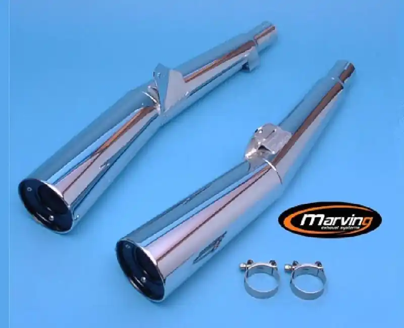Marving 2 Silencieux chromés pour XJR 1200 4PU 95/98 Paiement Sécurisé