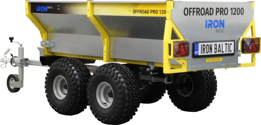 Acheter Direct REMORQUE OFFROAD PRO 1200 AVEC FEUX ARRIERES POUR QUAD ET SSV CAPACITE 1200 KG HOMOLOGUES R1A