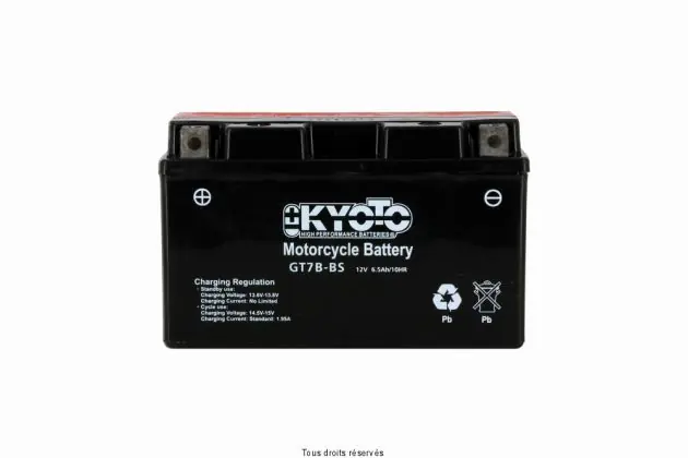 Batterie YT7B-BS sans entretien avec pack acide Populaire