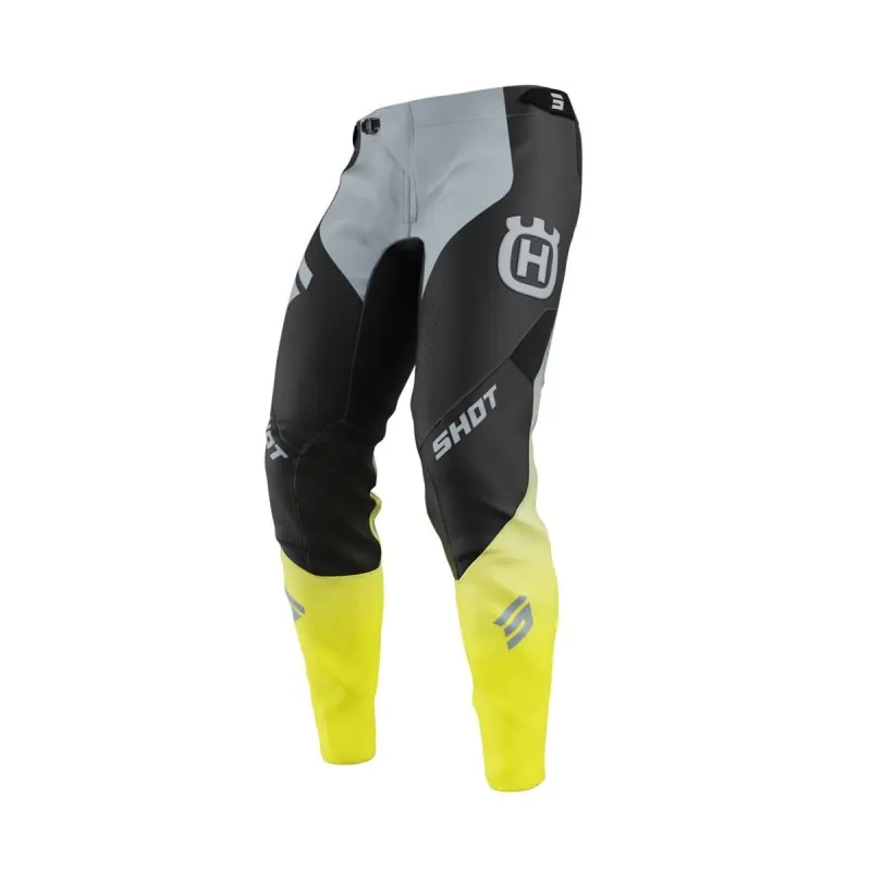 Pantalon SHOT 2025 Aerolite Husqvarna Noir Gris 26 - 34 - 2XS Paiement Sécurisé