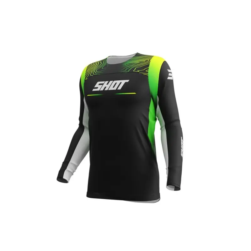 Solde Maillot SHOT 2025 Contact Apex Jaune Fluo XS – UK 38