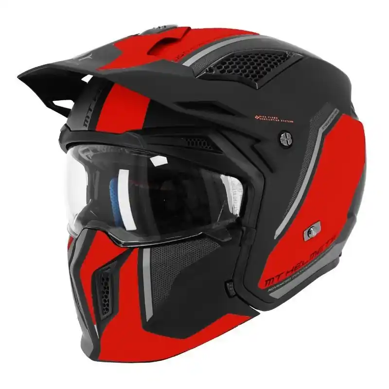 Acheter En Ligne Casque MT STREETFIGHTER SV S TOTEM C3 Noir Rouge Mat M – 57/58 cm