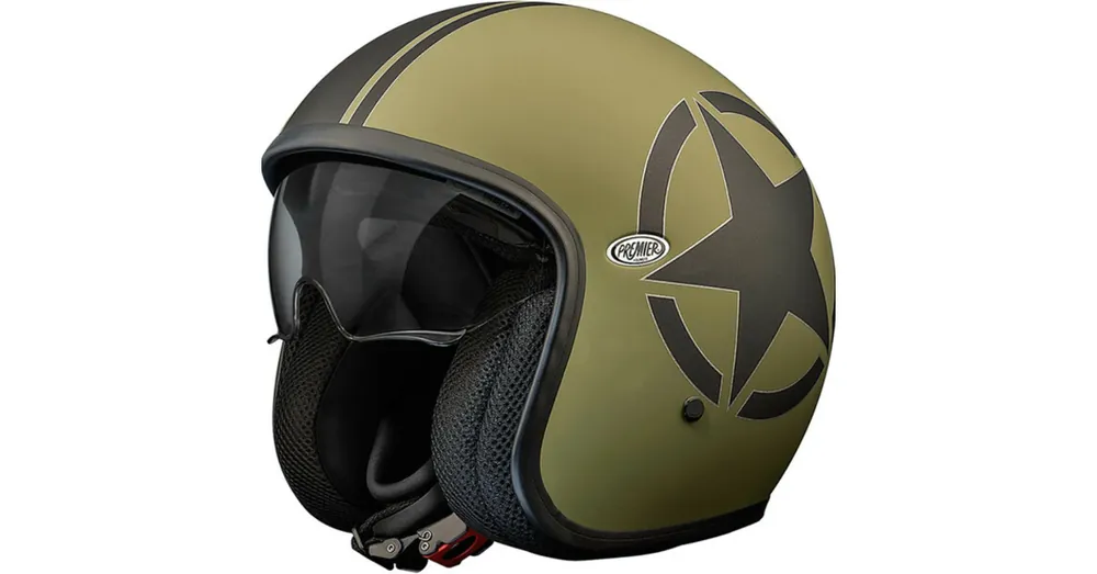 Casque Vintage Star Kaki / Vert-PREMIER XS Promotion Saisonnière