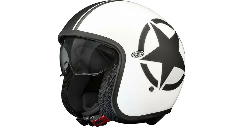 Affaire À Saisir Casque Vintage Star Blanc / Noir / Mat – PREMIER XS