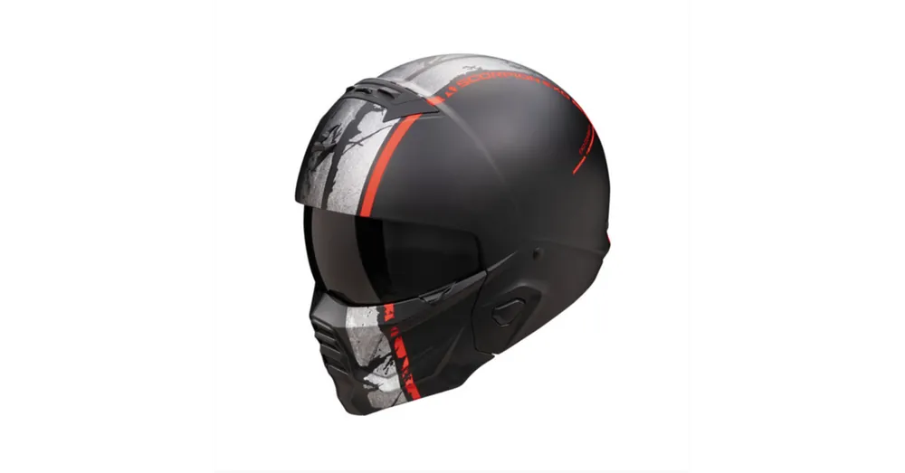 Super Prix Casque Exo-Combat II Lord Noir Mat / Rouge- SCORPION XS