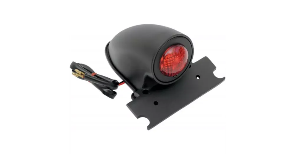 Satisfait Ou Remboursé Feu Arrière 50s-Style Chopper + Support de Plaque Noir