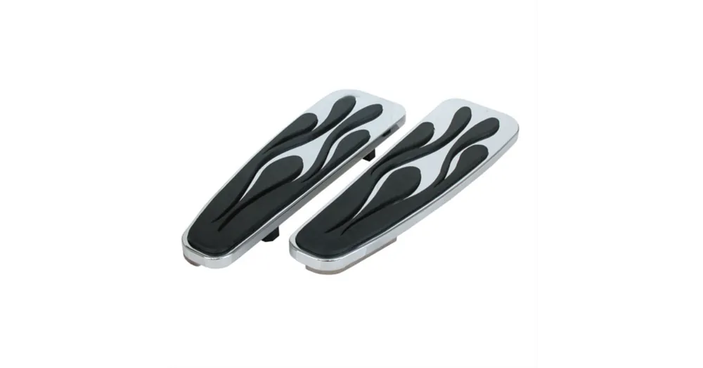 Marche-Pieds Pilote Flamed Chromé Dyna, Softail, Touring Populaire