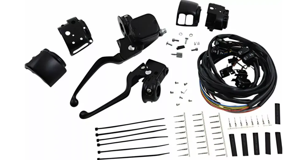 Kit Commandes de Guidon 9/16&Prime; avec Interrupteurs Noir Dyna Softail Sportster Touring 96/13 Achetez Aujourd&rsquo;hui
