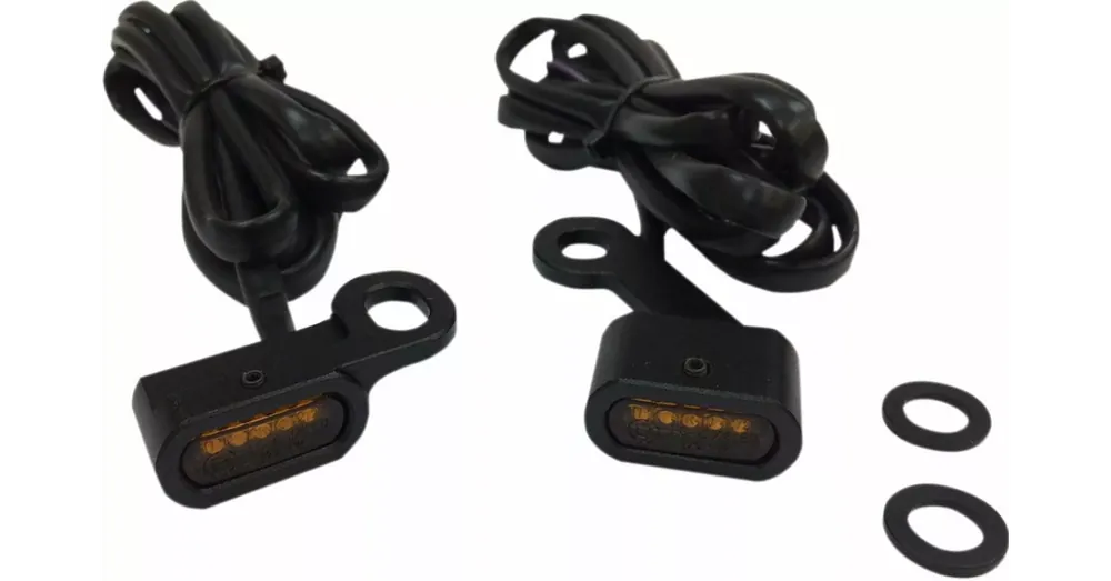 Quantité Limitée Clignotants de Guidon Noir à LED Orange Sportster XL