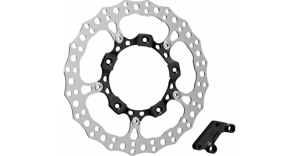 Disque de Frein Flottant Avant Gauche Arlen Ness Big Brake 14&Prime; Anodisé Noir Touring Expédié Aujourd&rsquo;hui