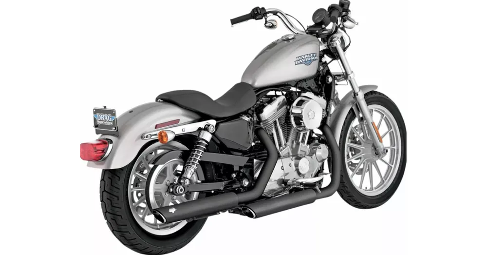 Quantité Limitée Silencieux Échappement Vance & Hines Twin Slash 3&Prime; Noir Sportster XL 04/13