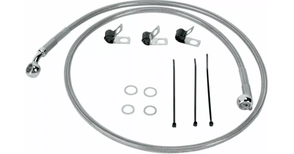 Durite de Frein Avant Taille OEM Inox Tressé Softail Heritage, Fat Boy 00/07 Meilleure Vente