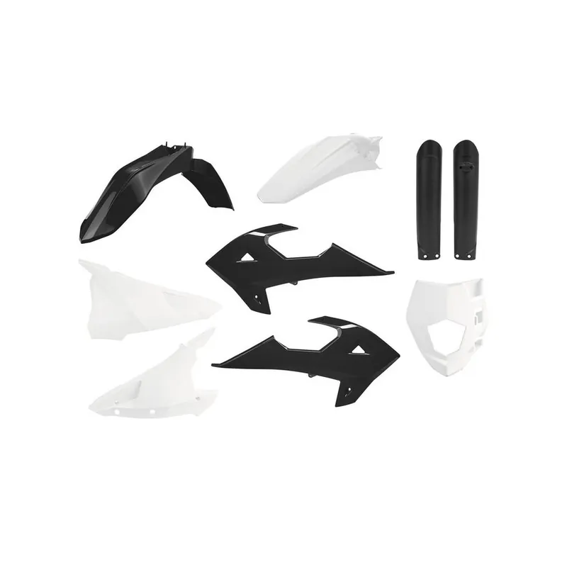 Top Vente Kit plastiques POLISPORT noir/blanc Gas Gas