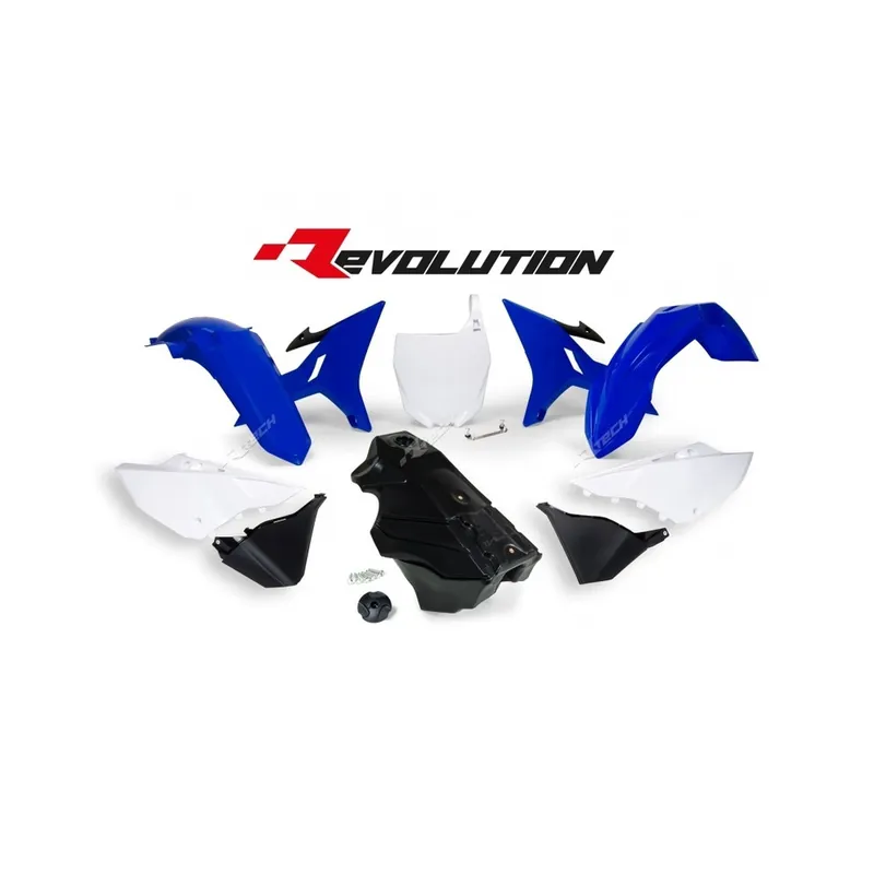 Kit plastique RACETECH Revolution + réservoir couleur origine bleu/blanc/noir Yamaha YZ125/250 Nouveauté