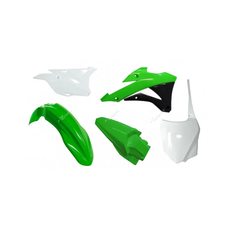 Meilleure Vente Kit plastique RACETECH couleur origine vert/blanc Kawasaki KX85