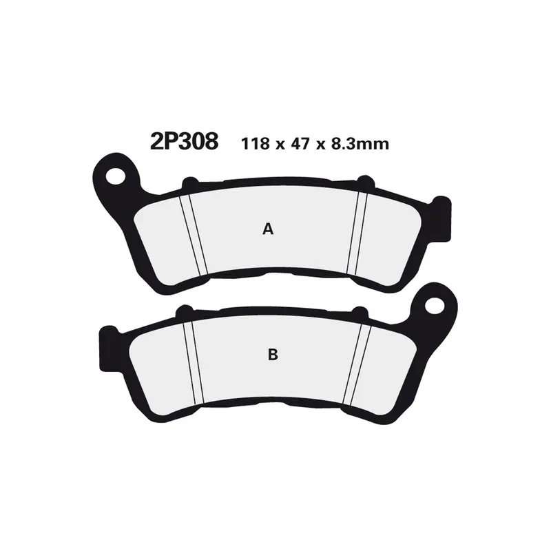 Nouvelle Collection Plaquettes de frein NISSIN route semi-métallique – 2P-308NS