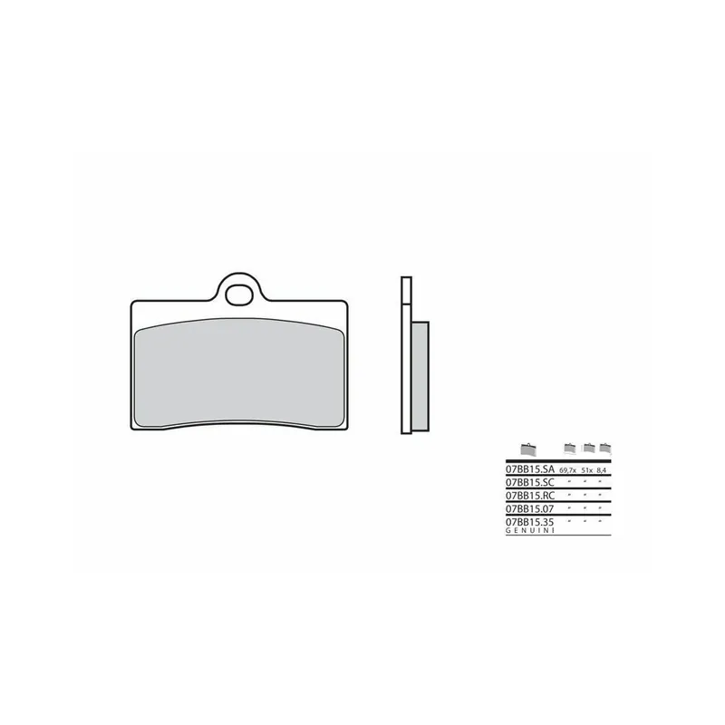 Soldes Plaquettes de frein BREMBO route métal fritté – 07BB15SA