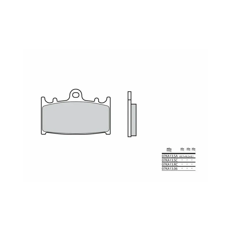 Promotion Plaquettes de frein BREMBO route métal fritté – 07KA13SA