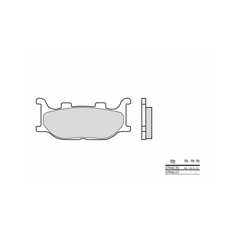 Certifié Plaquettes de frein BREMBO Scooter métal fritté – 07042XS