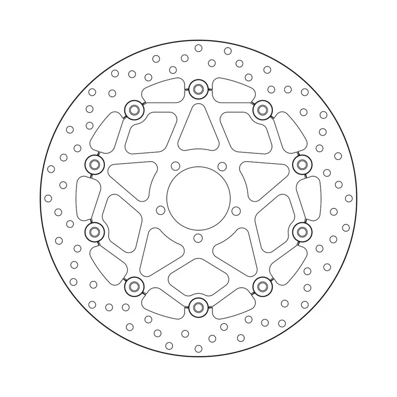 Disque de frein BREMBO Oro semi-flottant – 78B408B1 Meilleure Vente