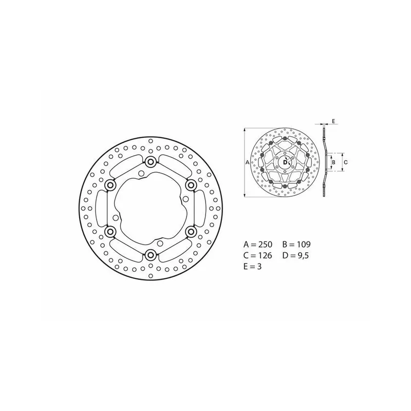 Disque de frein BREMBO Oro flottant – 78B40811 Populaire