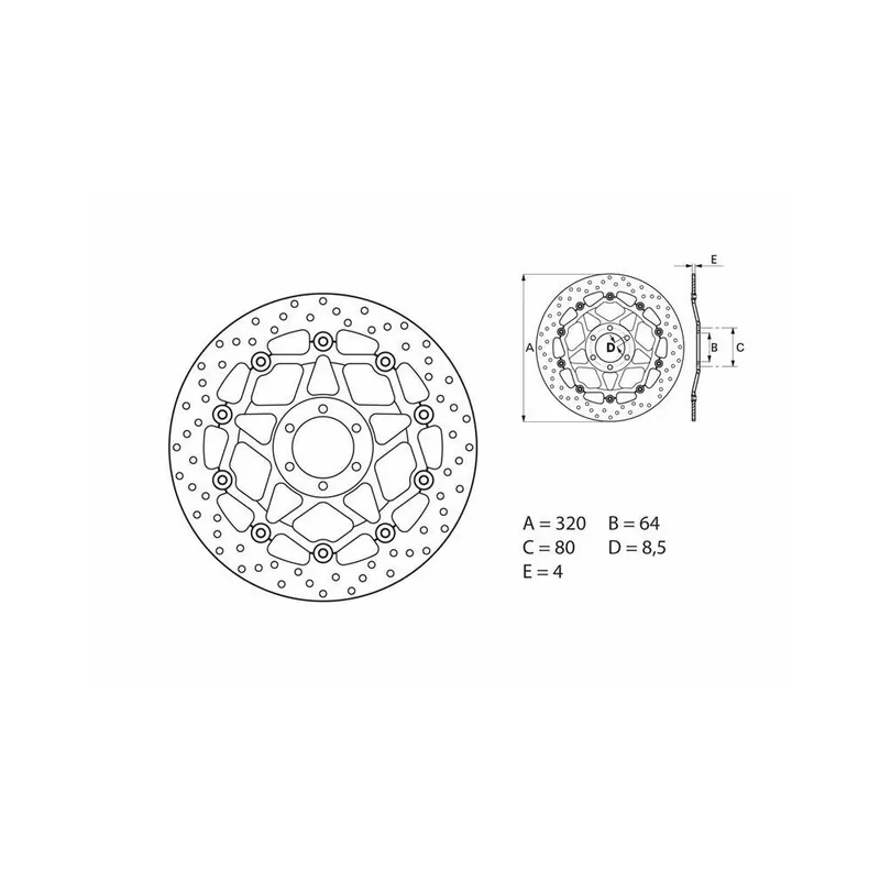 Dernière Chance Disque de frein BREMBO Oro flottant – 78B40885